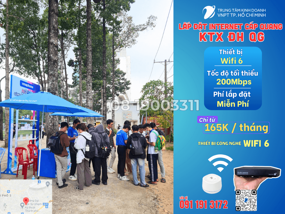 Tại sao Sinh Viên KTX ĐHQG lại hào hứng đăng ký lắp wifi cáp quang VNPT đến vậy
